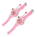 Miniatyrbild 7 av 8: Barn Walkie Talkies Watch LCD-skärm Brusreducering Teleskopisk antenn Calling Walky Talky Watch Rosa