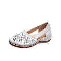 Miniatyrbillede 2 af 4: Hvide Hule Kile Sandaler, Slip-On Komfortable Casual Kvindersko