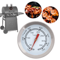 Miniatyrbilde 3 av 8: 100~700℉ Grilltermometer i rustfritt stål Temperaturmåler Analog urskive Dobbel skala