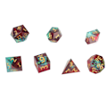Pikkukuva 3 / 8: 7 kpl Noppasetti Epoksihartsi Polyhedron Kiillotettu Roolipeli Noppasetti Matematiikan Opetukseen Pöytäpeli Tyypin 1
