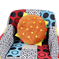 Miniatyrbilde 6 av 8: Simulering hamburgerpute sofa ryggpute Supermyk barnehusholdningskastpute