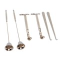 Miniatyrbillede 8 af 8: 6 stk Lystilbehørsæt Wick Trimmer Wick Dipper Lys Snuffer Rustfrit Stål Nemt Greb Brug Holdbart Lysplejesæt