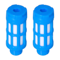 Miniatyrbillede 2 af 8: Pneumatisk støjdæmper i plast Luftledning Flow Control Udstødningsstøjdæmper Kompressor Fitting Blue50Pcs PSU-01