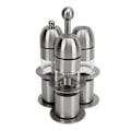Miniatyrbillede 3 af 8: Krydderflaske i rustfrit stål Multifunktionel fødevarekvalitet genopfyldbar rustfri salt- og peberbeholder Sæt Krydderflaske X 2, kværn X 1
