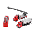 Miniatyrbillede 3 af 8: 3 stk 1:50 Brandbilslegetøj Simuleret Legering Træk Tilbage Bilmodel Fødselsdagsgave til Børn KidPull Back Brandbilsæt