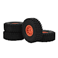 Pikkukuva 4 / 8: 4 kpl RC-auton renkaat 120 mm 1,9 tuuman kumia 10 säteen nylonilla varustettavat navat RC-auton osat Axial SCX10 90046 Traxxas Redcat GEN8 Orange