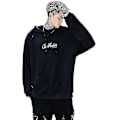 Miniatyrbillede 1 af 5: Smilende Ansigt Print Mænds Langærmet Hoodie Trøje Sort