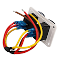 Miniatyrbillede 6 af 8: DC12 24V Marin Toilet Kontrolpanel Switch 3-vejs Hurtig Respons RV Toilet Vippebryder til Både Yachter