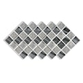 Pikkukuva 3 / 8: 30 kpl mosaiikkitapetit PVC 3D vedenkestävä öljynkestävä itseliimautuva seinätarra keittiötasolle vaaleanharmaa ruudullinen