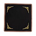 Miniatyrbillede 1 af 8: Smykke Duk Firkantet Broderi Sort og Hvid Dobbeltsidet Fløjl Duk Til Armbånd Jade Display