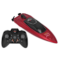 Miniatyrbilde 7 av 8: 2,4G fjernstyrt båt USB høyhastighets elektrisk leketøysbåt Vanntett Minifjernkontroll Speedboat Toy Rød