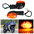 Miniatyrbilde 5 av 8: 2 stk Motorsykkel Modifikasjon Blinklys Lampe Passer For YAMAHA R1 Tilbehør (Svart & Gult)