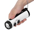 Miniatyrbild 5 av 8: Plast Utomhus Handvev Multifunktions ficklampa Radio Emergency LED Torch Mobiltelefon ChargingWhite
