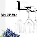 Miniatyrbilde 7 av 8: Jernhengende 6 flasker Vinkoppstativ Glasholder Display Hylle Organizer