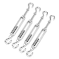 Miniatyrbillede 6 af 8: 4 stk. krog til krog spændeskruer i rustfrit stål hardware til kabeltrådspænding M6