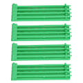 Miniatyrbillede 5 af 8: 4 stk Duebenring Stativ 4 Kolonne Design Stor Kapacitet Væghængt Sikker Holder Plast Papegøje Benring Holder Grøn