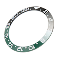 Miniatyrbild 4 av 8: 38 mm diameter GMT klocka Bezel Insert Ring Svart Grön Bas Vit Karaktär Keramisk Bezel Insert Base Ring