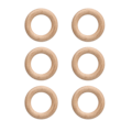 Miniatyrbilde 7 av 7: 30 stk. Treringer Ubehandlet Solid Bøk Finpolert Enkel Fargelegging Makraméringer for Håndverk DIY Dekorering 5cm/2.0in
