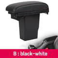 För Peugeot 2008 Armstödsbox Eftermontering Biltillbehör Specialarmstödsarm USB Interiördetaljer Mittförvaringslåda B-black white line
