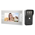 Miniatyrbillede 2 af 8: Videodørtelefon Dørklokke 7-tommer farve TFT LCD Nattesyn Video Intercom Monitor til Hjemmesikkerhed 100‑240V UK-stik