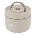 Miniatyrbilde 2 av 8: 550 ml Isolerte Bento Lunchboks i Rustfritt Stål, Stabelbar 2-lags Rund Bento Lunchboks i Rustfritt Stål, Lekkasikkert Matbeholder, Isolerende Stil, Kremblank