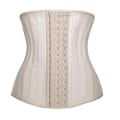 Miniatyrbillede 2 af 3: Latex Talje-træner Korset 25 Stålbenet Kropsformer Kvinders Shapewear XXS Sort Lynlås