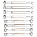 Miniatyrbilde 8 av 8: 8 stk oppgradering metall trekkstang Styrestang for WPL/MN/Feiyu 1/16 RC Bildeler Sølv