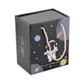 Pikkukuva 1 / 8: 400 ml söt nyhet Astronautmugg Ergonomiskt handtag Keramisk kopp med lock Sked för kaffe Te Mjölk Ljusblå