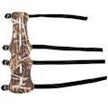 Miniatyrbillede 2 af 8: 4 Hulls PU Læder Recurve Bue Bueskydning Arm Beskyttelse Camouflage Justerbar Bælte Pil Arm Beskyttelse
