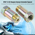Miniatyrbilde 7 av 8: 2 stk 45 mm M18*1.5 O2 Oksygen Sensor Extender Forlenger Spacer Plugger Adapter Gul