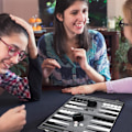 Pikkukuva 7 / 7: Kannettava Backgammon-peli Matkapeli Lapsille ja Aikuisten Taitettava Backgammon-lautapeli Backgammon Travel-set