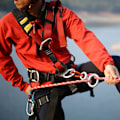 Miniatyrbild 3 av 8: Klättersele Helkroppssäkerhetsbälte för bergsklättring utomhus Rappelling