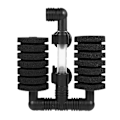 Miniatyrbilde 2 av 5: Dyp biokjemisk svampluftpumpe akvariumfilter med sugekopp (dobbelt hodefilter)