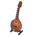 Miniatyrbillede 6 af 8: Mini Mandolin Instrument Pladsbesparende Elegant Håndlavet 8 Strenge Mandolin Model til Gaver Hjemindretning