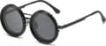 (A) Adjustable Tinted Polarized Round Sunglasses with ND9 Stepless Adjustable Sunglasses for Men, 1-9 Gears Beach Sunglasses
