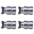 4x Crescent metallfiskerullar Crescent passar Abu Water Drop hjul BMAX SMAX PMAX Revo Silver