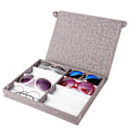 Miniatyrbild 3 av 8: 8 Fack Glasögon Förvaring Solglasögon Display Smycken Container Case Organizer med knapp