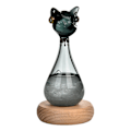 Miniatyrbild 1 av 8: Väderprediktor Kattflaska Svart Ergonomisk Robust Glas Väderprediktor för Vardagsrum Kök