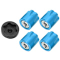 Miniatyrbild 5 av 8: 4st RC Bilhjul Fälg Center Cap M4 Mutter Passar för Traxxas TRX4/SCX10 90046 D90 1/10 1/8 RC CarBlue