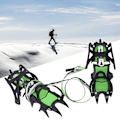 Miniatyrbilde 5 av 8: Et par BRS-S1A lysegrønne 14 lange tenner anti-skli ispigger sko grep pigger crampons for fotturer klatring