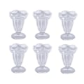 Miniatyrbilde 1 av 6: 6 stk Glasskopp Kreativ Unik Blomst Sundae Glasskopp Multifunksjonelle Transparente Dessertkopper