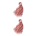 Miniatyrbild 1 av 5: 1/2/3 unisex halsduk med fransar Varm och mysig tubscarf för pink 2Set