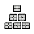 Pikkukuva 1 / 5: 6 kpl HEPA-suodatinta D3:lle Speedfox Nano Nanopro -pesurille, varaosat