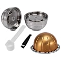 Miniatyrbilde 4 av 5: Kompatibel med Vertuo Next rustfritt stål kapsel VertuoLine påfyllbar kaffefilter, B