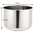 Miniatyrbillede 5 af 5: 6L trykkande indre pot ris trykkande foret med rustfrit stål indre pot trykkande l