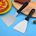Miniatyrbillede 2 af 5: 2 stk. Rustfrit Stål Spatel Grill Spatel Skraber Pandekage Vendespatel Spatel Turner Til Teppanyaki Udendørs Grill BBQ Madlavningsredskaber 3