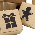 Miniatyrbild 5 av 5: Set med 30 Kraft Papp Kartong Bakverk Cookie Boxes 4x2.5 Tum Automatisk Pop Up för Jul Cupcakes, Cookies,