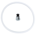 Miniatyrbild 1 av 4: 1 st Metall- och Plastventil för Tryckkokare & 1 st 24 cm Innerdiameter Gummiring för Tryckkokare