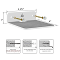 Miniatyrbild 3 av 5: 4-pack väggmonterade hyllor för högtalare, Bluetooth-högtalare i akryl, väggmonterad hylldisplay, webbkamera, Cel
