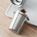 Miniatyrbilde 5 av 5: 2X Doserkopp i rustfritt stål, kaffesnuserkopp, pulvermater (54mm sølv)